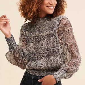 Free People Double Neck Tie Mesh Crop Top